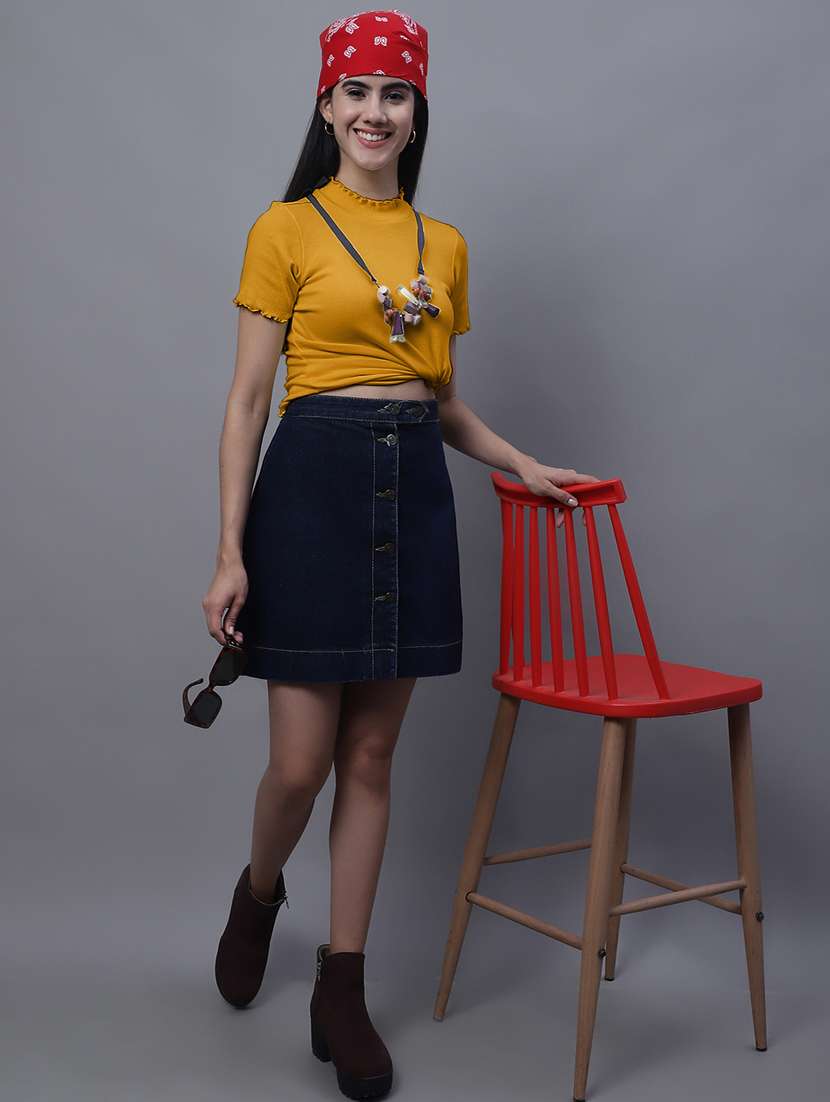 women solid cotton regular top - 20013041 -  Standard Image - 4