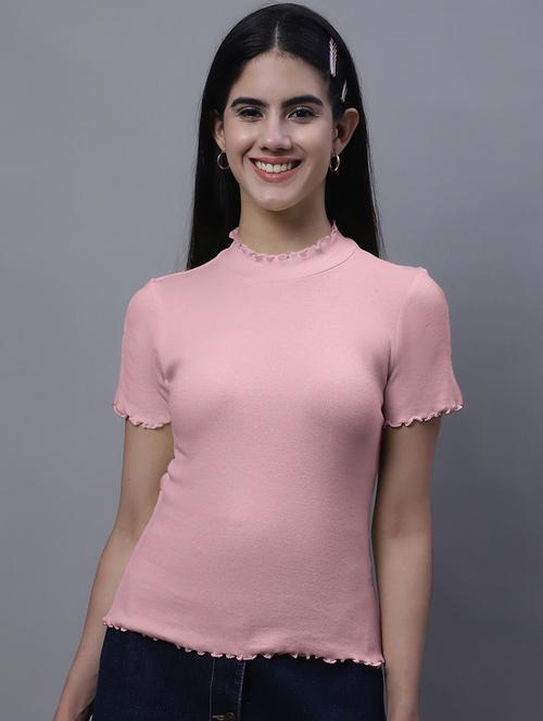 women solid cotton regular top - 20013042 - Standard Image - 0
