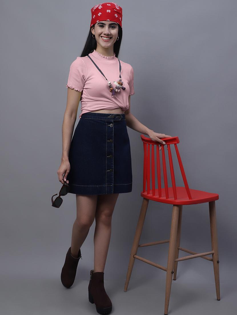 women solid cotton regular top - 20013042 - Standard Image - 4