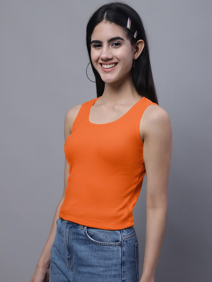 women's crop round neck top - 20013047 -  Standard Image - 1
