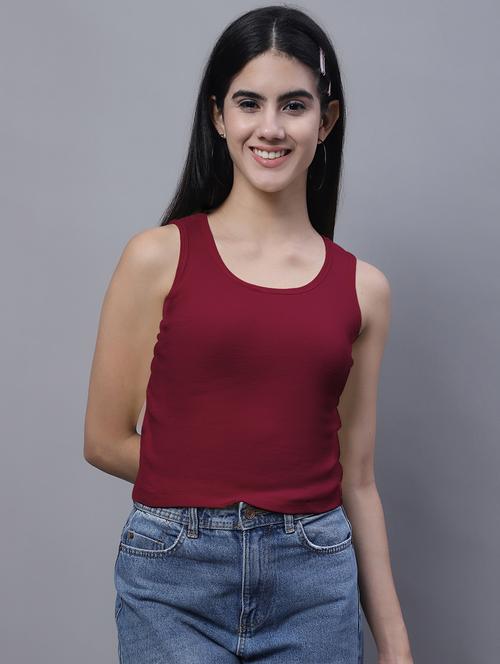 women's crop round neck top - 20013049 -  Standard Image - 0