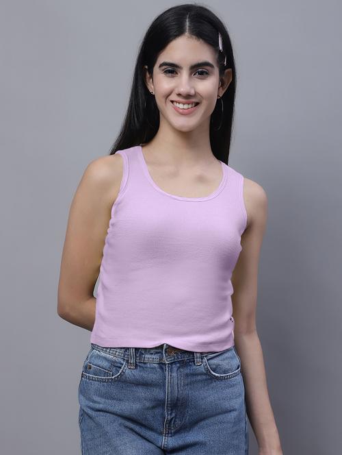 women's solid round neck top - 20013050 - Standard Image - 0