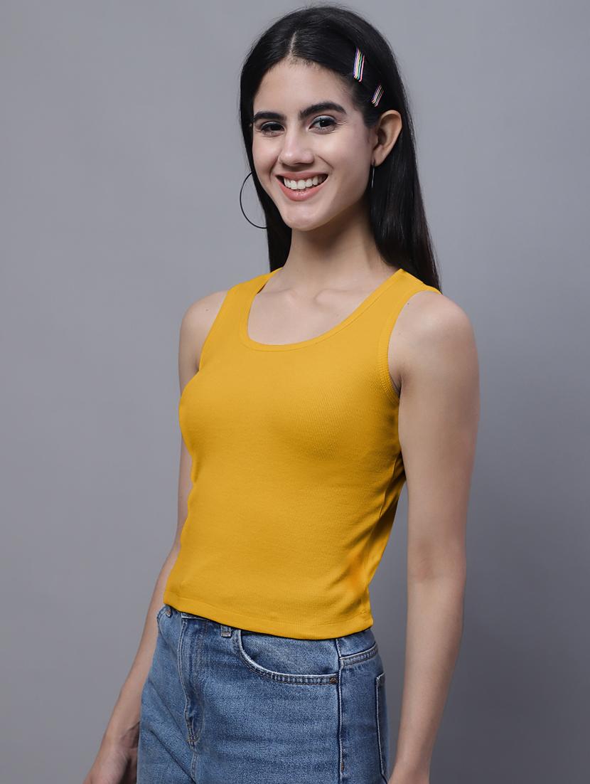 women's plain round neck top - 20013054 - Standard Image - 1