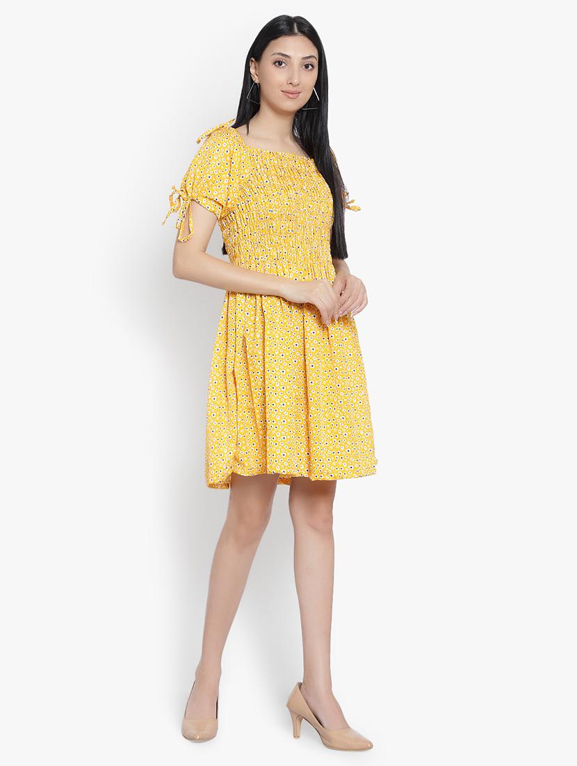 women's fit & flare floral dress - 20013428 - Standard Image - 1