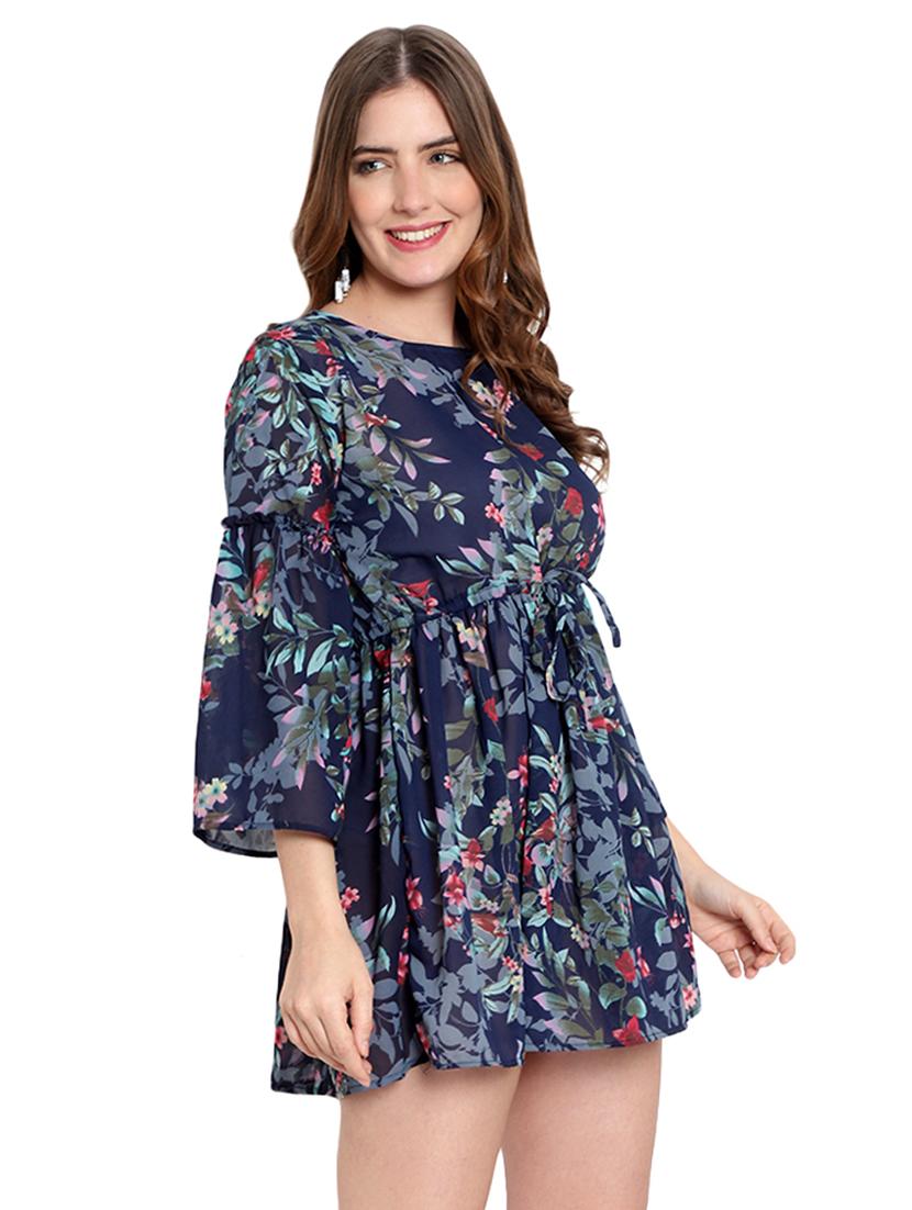 women's fit & flare floral dress - 20013446 -  Standard Image - 1
