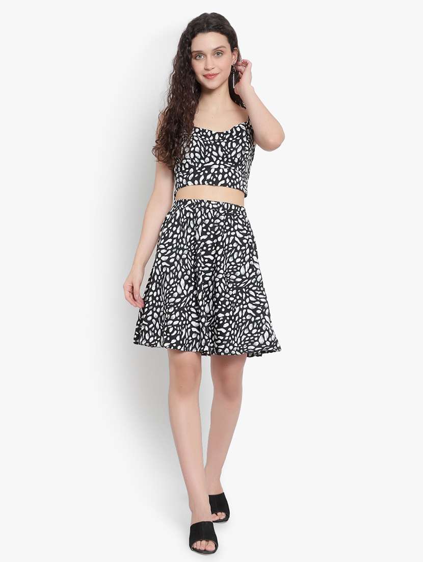 cami neck printed top and skirt set - 20013474 - Zoom Image - 0