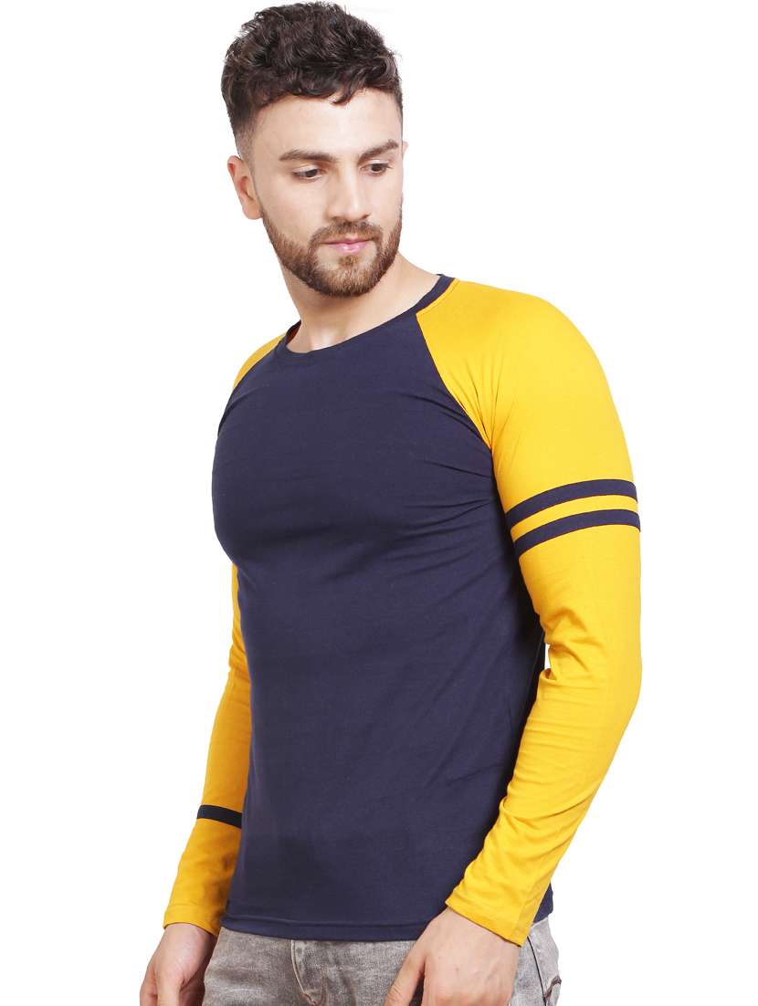 solids round neck ranglan t-shirt - 20014381 -  Standard Image - 1