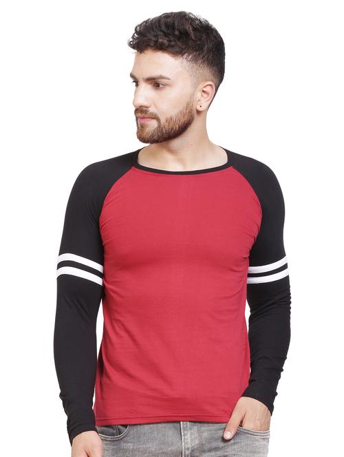 solids round neck ranglan t-shirt - 20014383 - Standard Image - 0