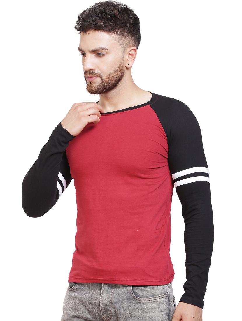 solids round neck ranglan t-shirt - 20014383 - Standard Image - 1