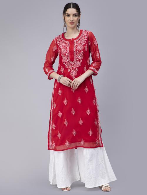 women's straight kurta - 20014482 - Standard Image - 0