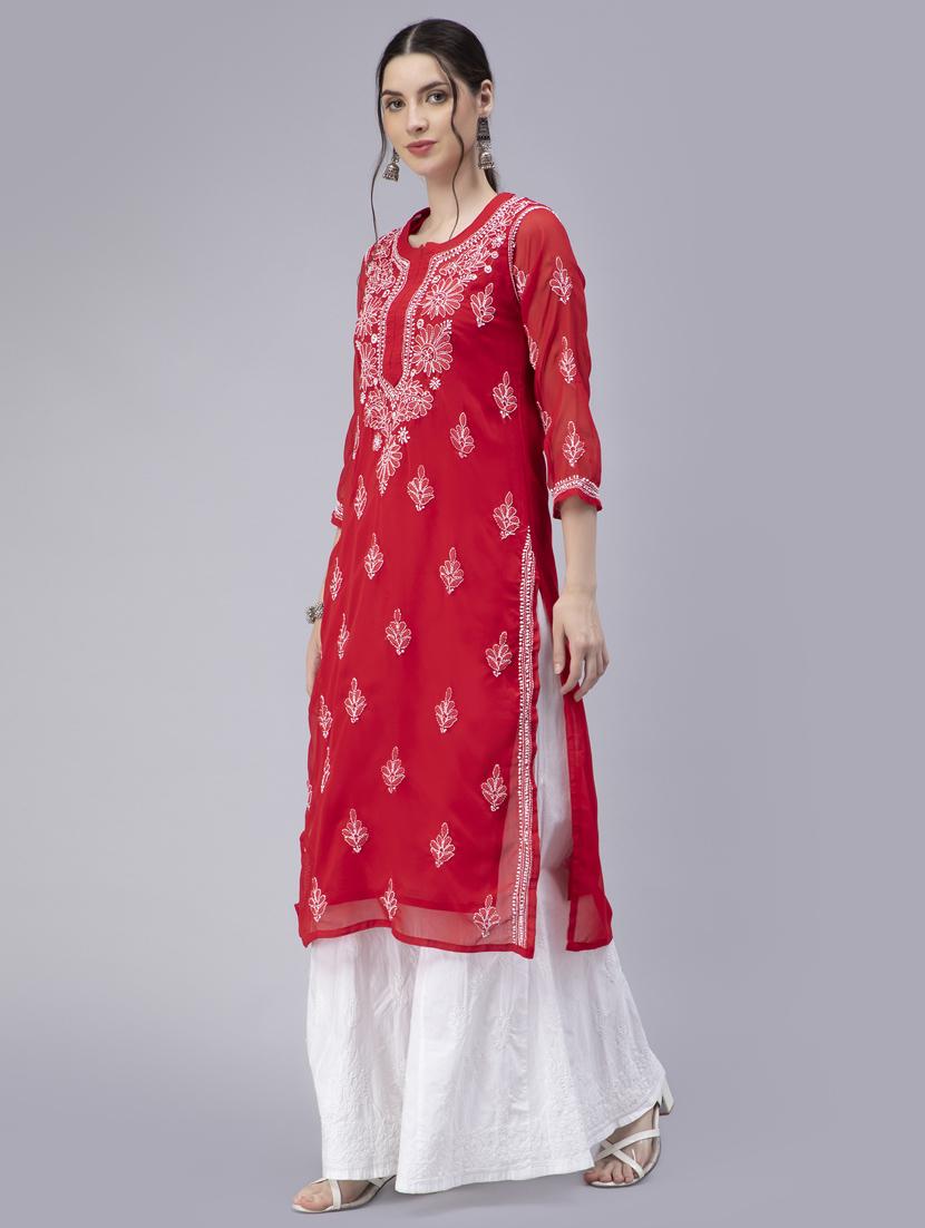 women's straight kurta - 20014482 - Standard Image - 1