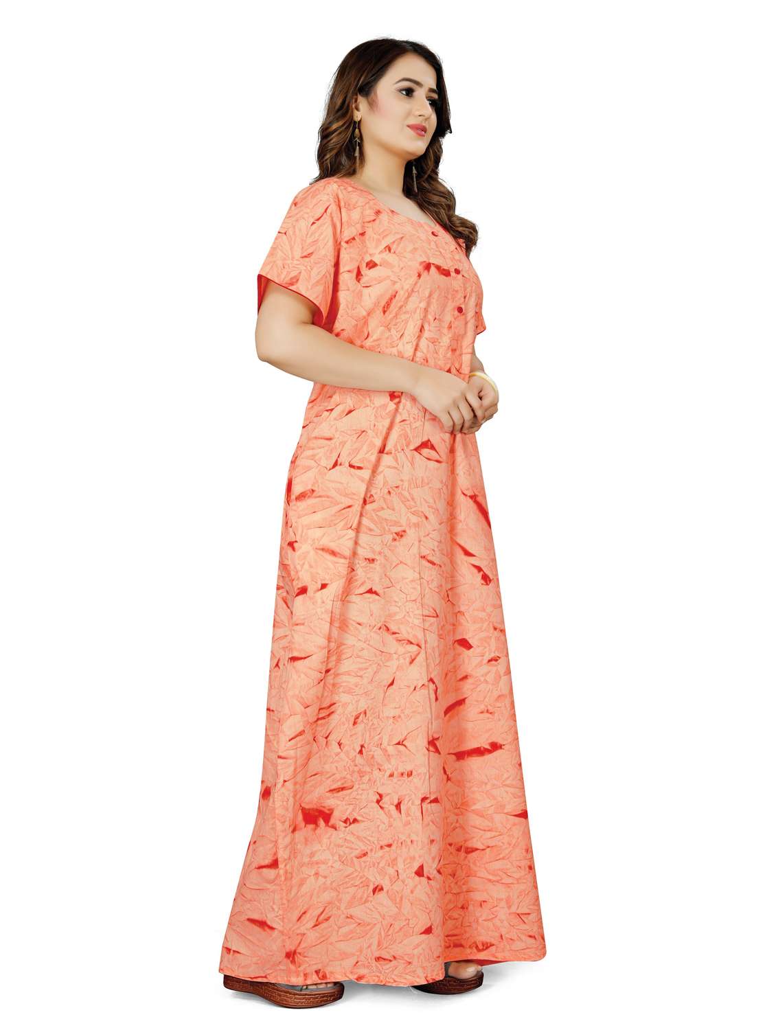 round neck printed nighty - 20015180 -  Standard Image - 1