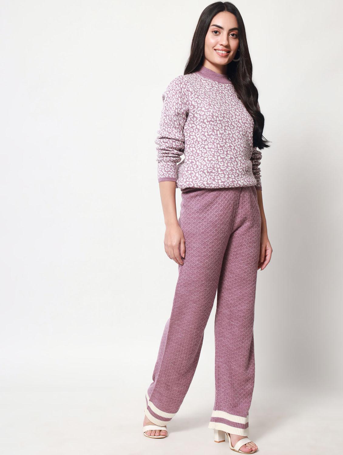 round neck long sleeves top pants set - 20017421 - Standard Image - 4