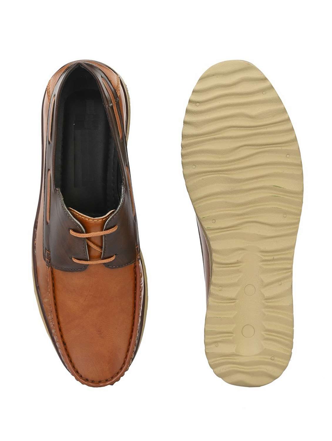 guava men tan synthetic leather casual boat shoes - 20017586 -  Standard Image - 4