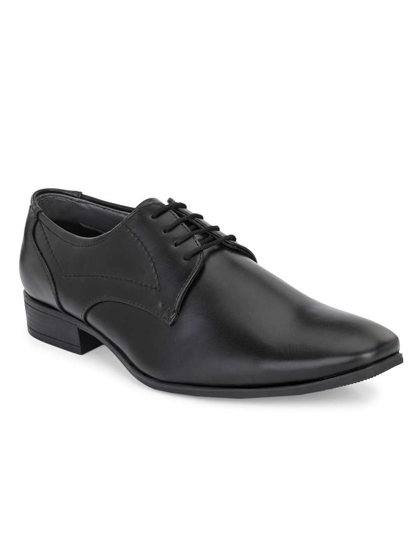 black lace-up derby shoes