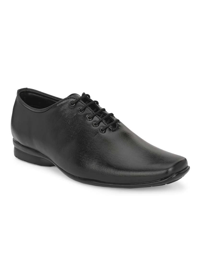 men black synthetic leather oxford formal shoes