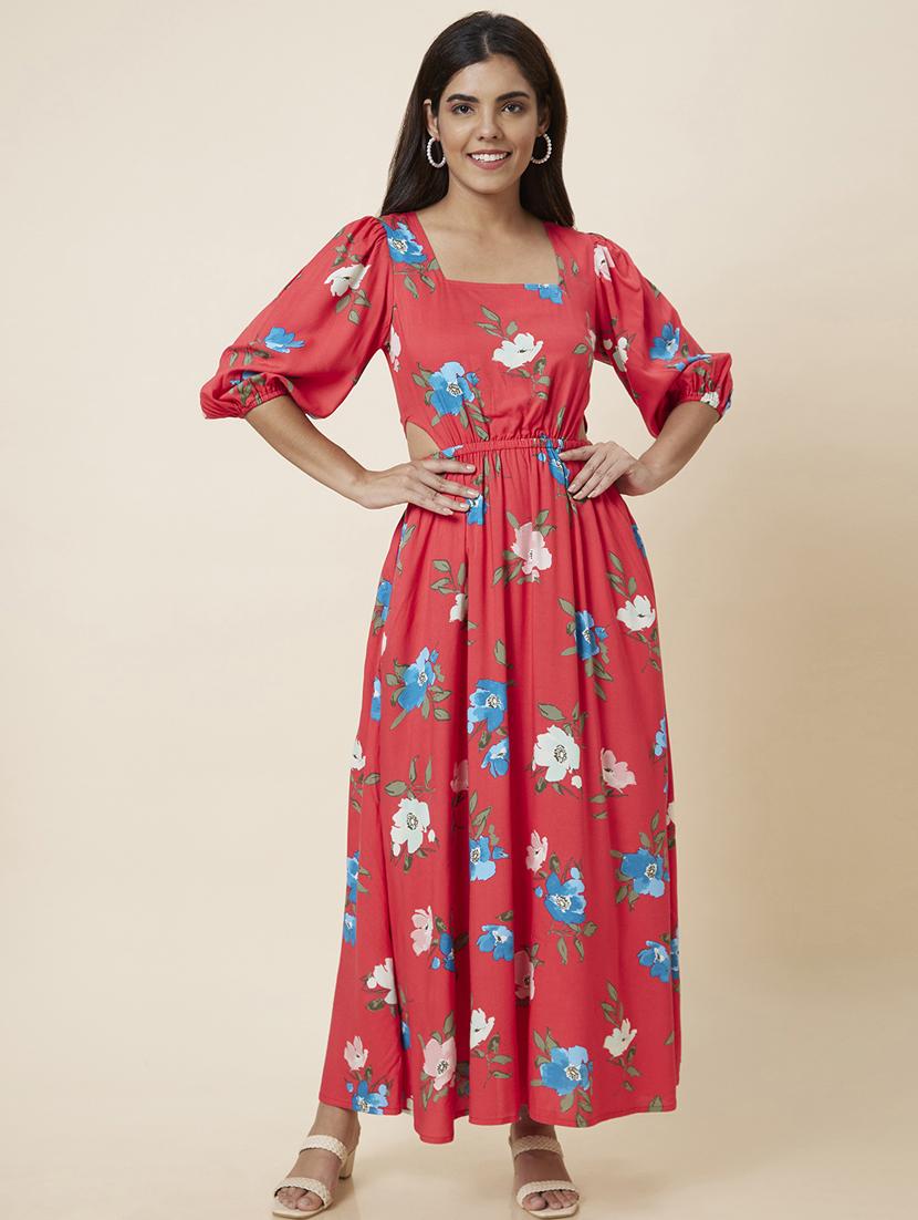 women's fit & flare floral dress - 20017928 -  Standard Image - 1