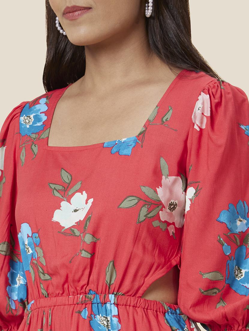 women's fit & flare floral dress - 20017928 - Standard Image - 4