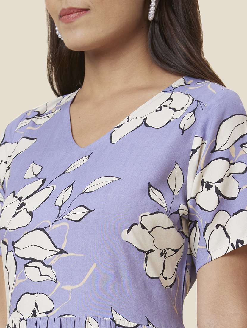 women's fit & flare floral dress - 20017929 - Standard Image - 4