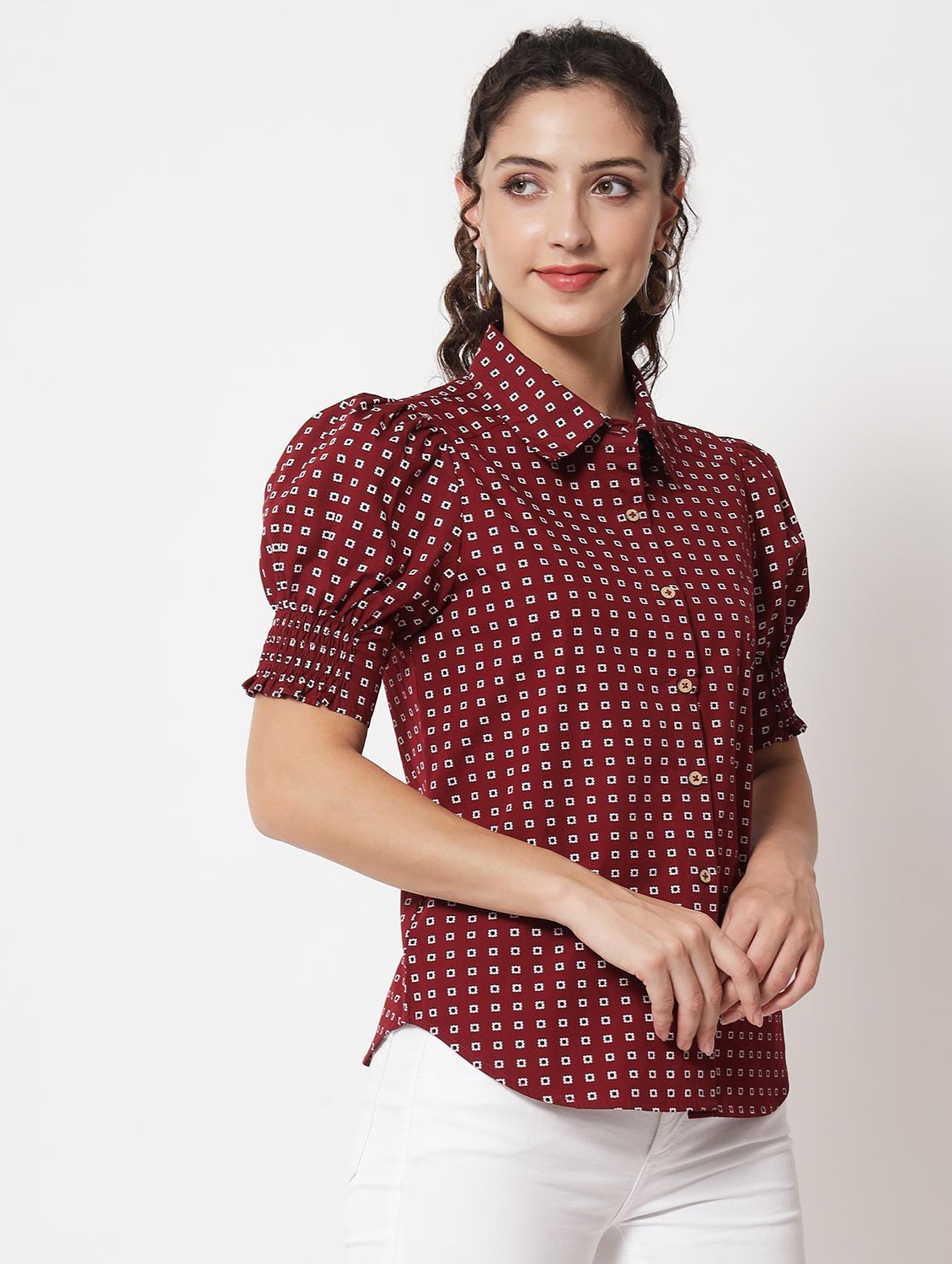 red printed shirt - 20017952 -  Standard Image - 1