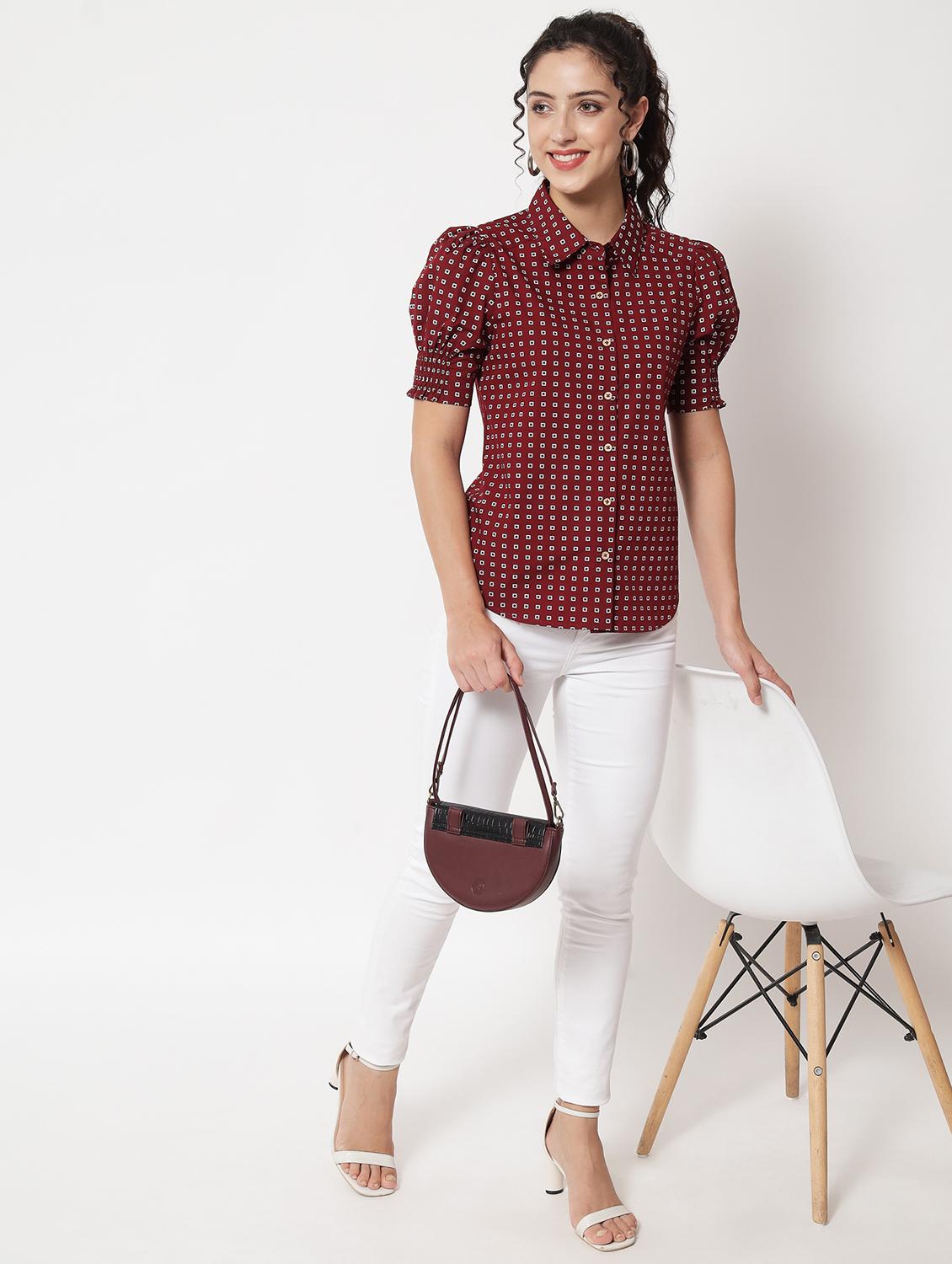 red printed shirt - 20017952 - Standard Image - 4
