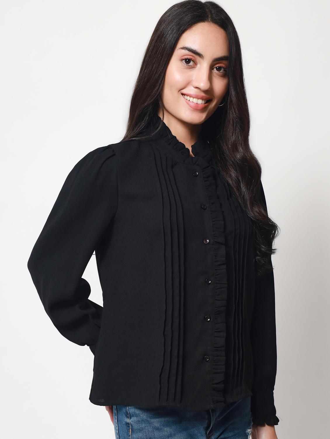black solid shirt - 20017954 -  Standard Image - 1