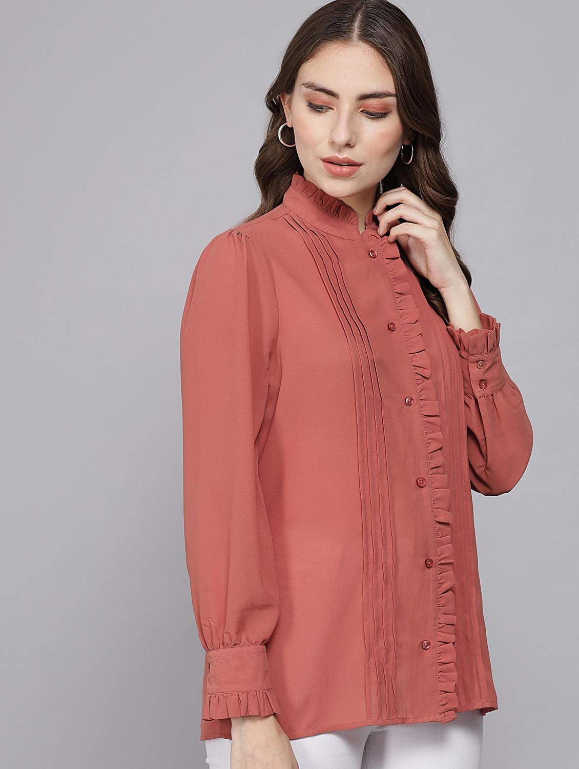 pink solid shirt - 20017955 -  Standard Image - 1