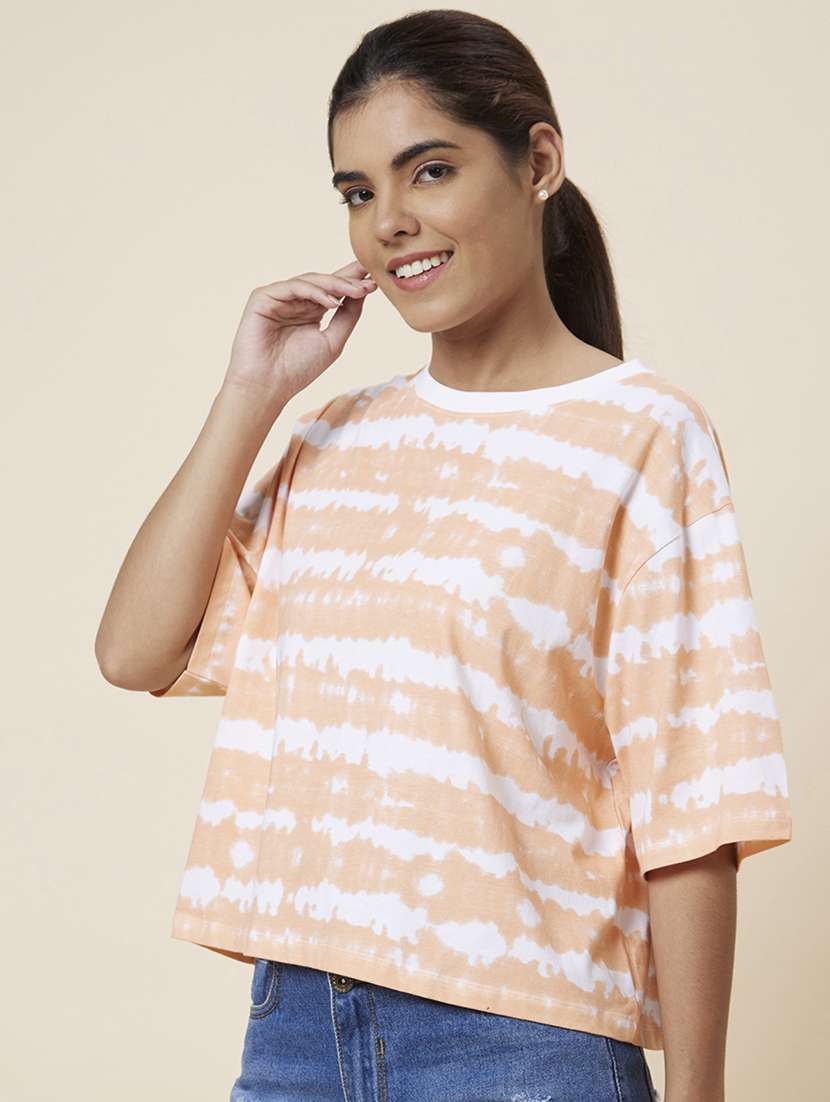 women's all over print round neck t-shirt - 20018020 -  Standard Image - 1