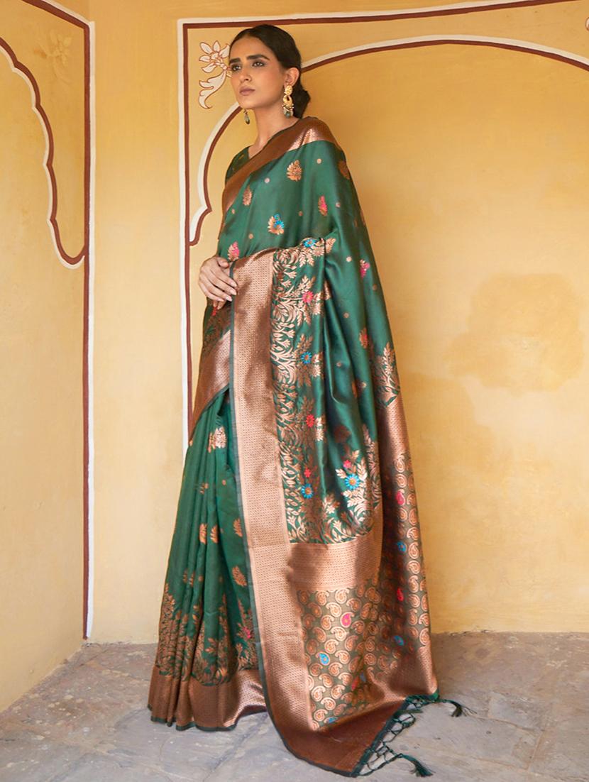 women's banarasi saree with blouse - 20018664 -  Standard Image - 1