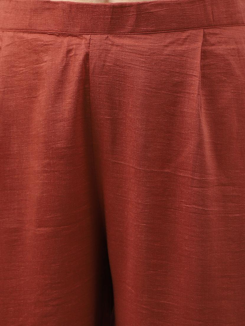 rust orange kurta pant set - 20018725 - Standard Image - 4
