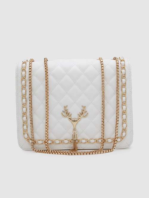 white pu regular sling bag - 20018895 -  Standard Image - 0