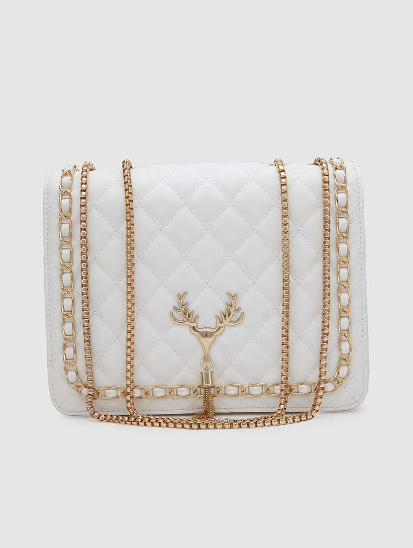 white pu regular sling bag - 20018895 -  Zoom Image - 0