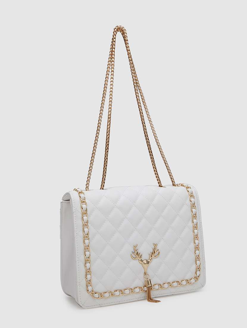 white pu regular sling bag - 20018895 - Standard Image - 4