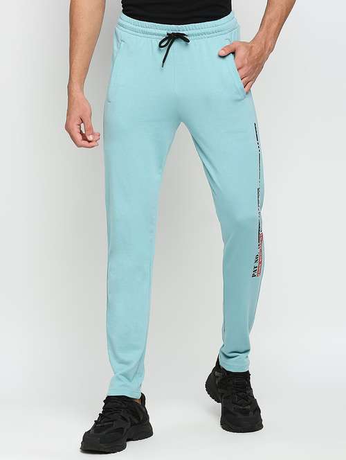light blue cotton joggers track pant - 20018959 - Standard Image - 0