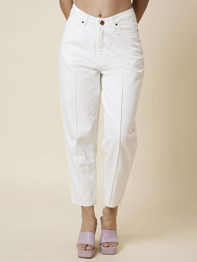 women's plain mom fit jeans