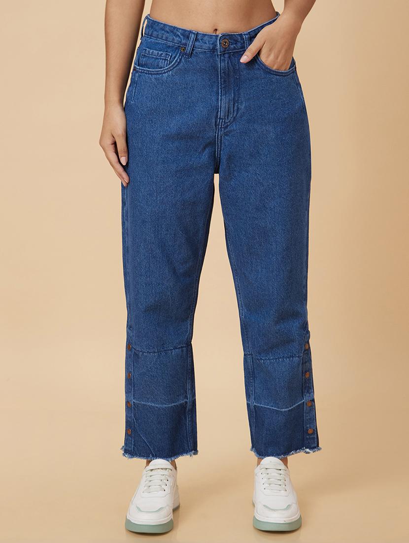 women's plain straight fit jeans - 20018996 - Zoom Image - 0