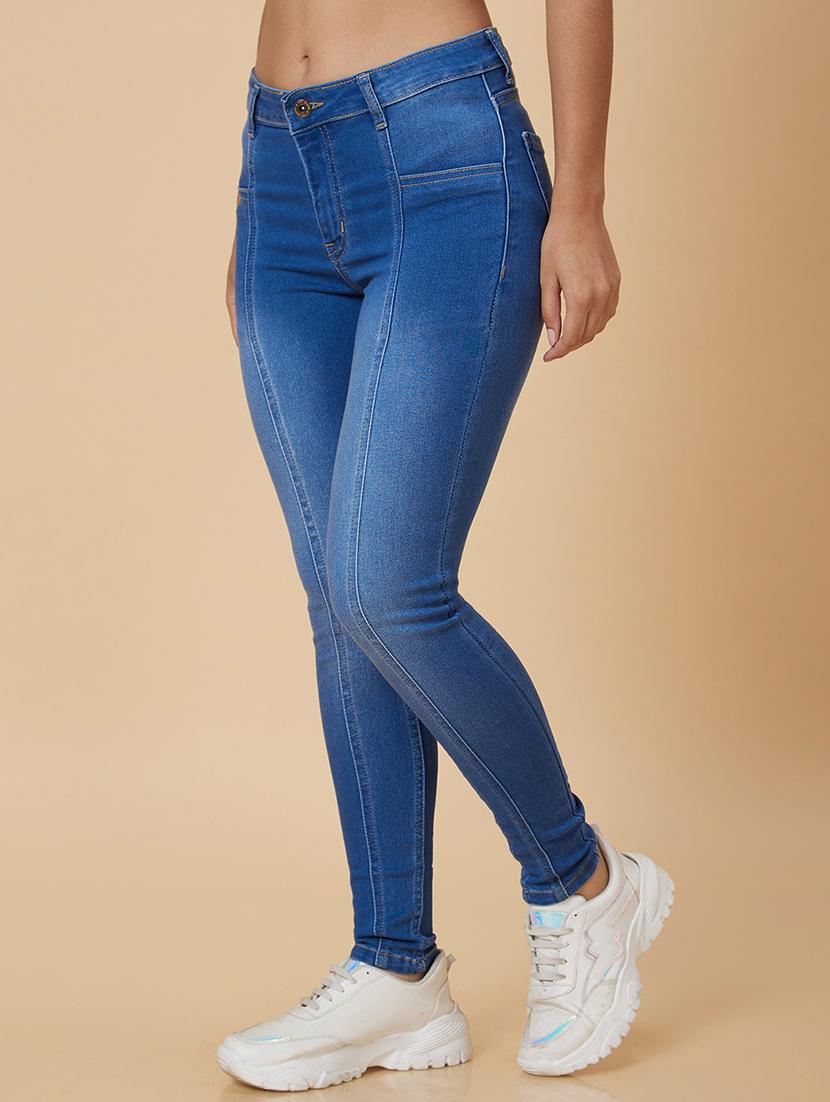 women's plain slim fit jeans - 20018999 -  Standard Image - 1