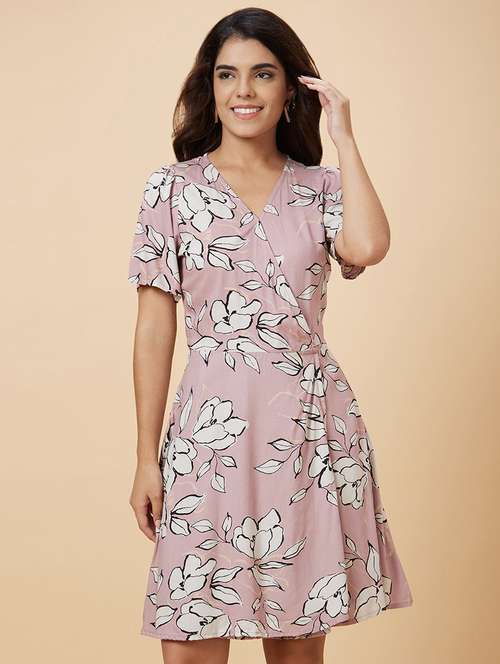 women's wrap floral dress - 20019013 -  Standard Image - 0
