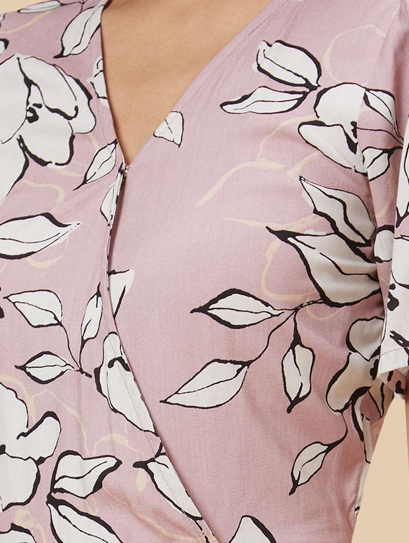 women's wrap floral dress - 20019013 - Standard Image - 4