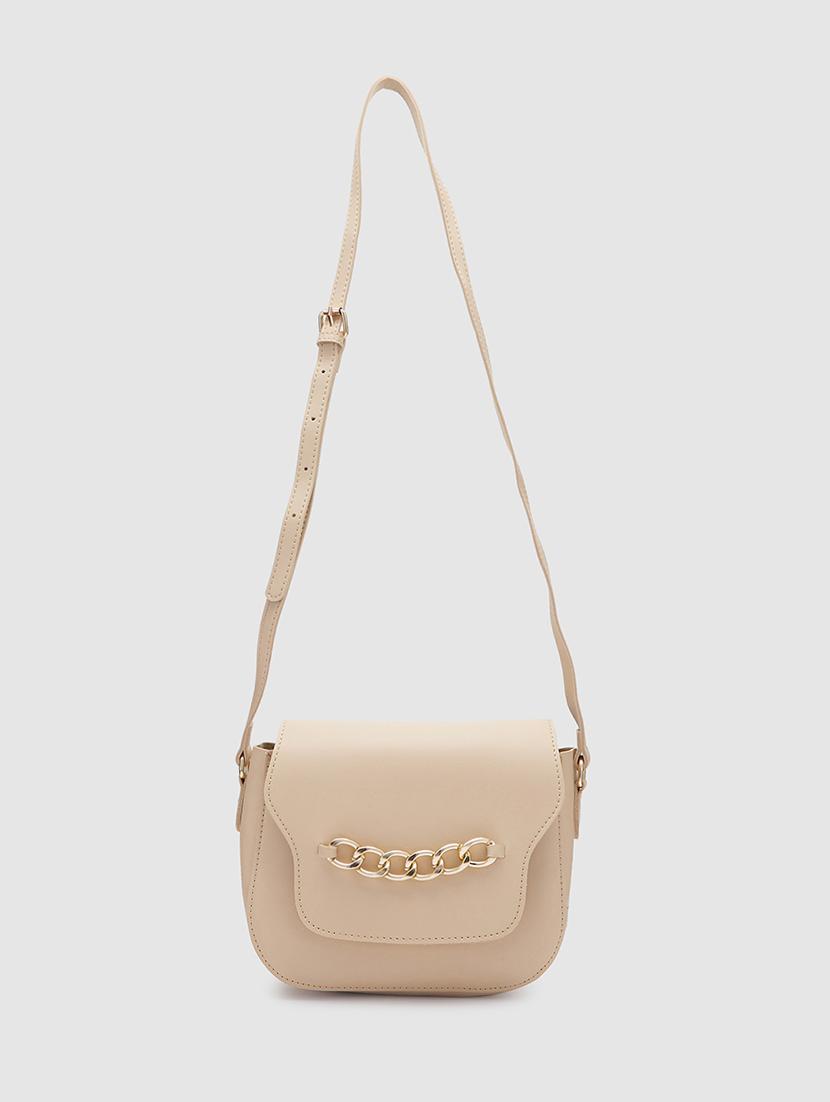 beige leatherette (pu) handbag - 20019120 -  Zoom Image - 0