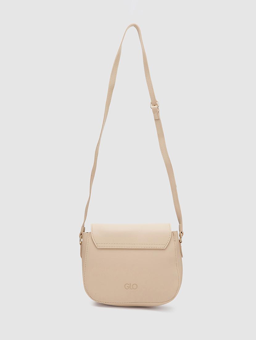beige leatherette (pu) handbag - 20019120 -  Standard Image - 1