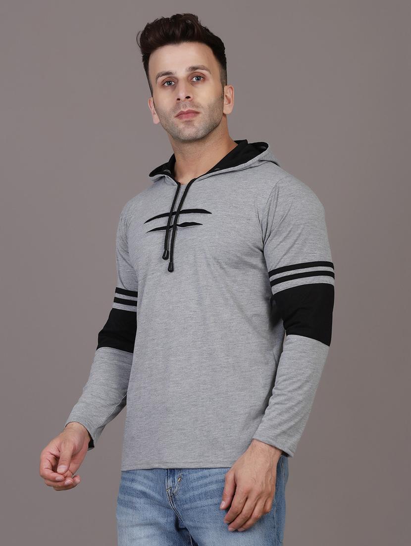 hood neck color block sweatshirt - 20021270 - Standard Image - 1