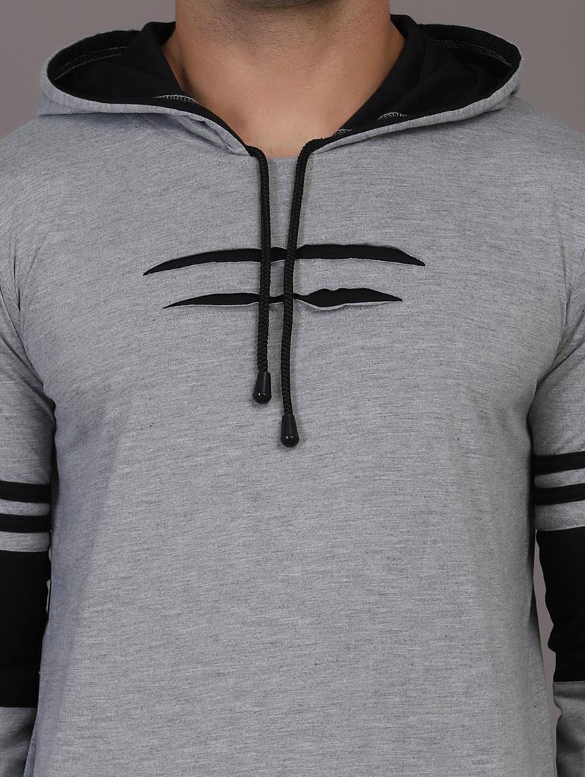 hood neck color block sweatshirt - 20021270 - Standard Image - 4