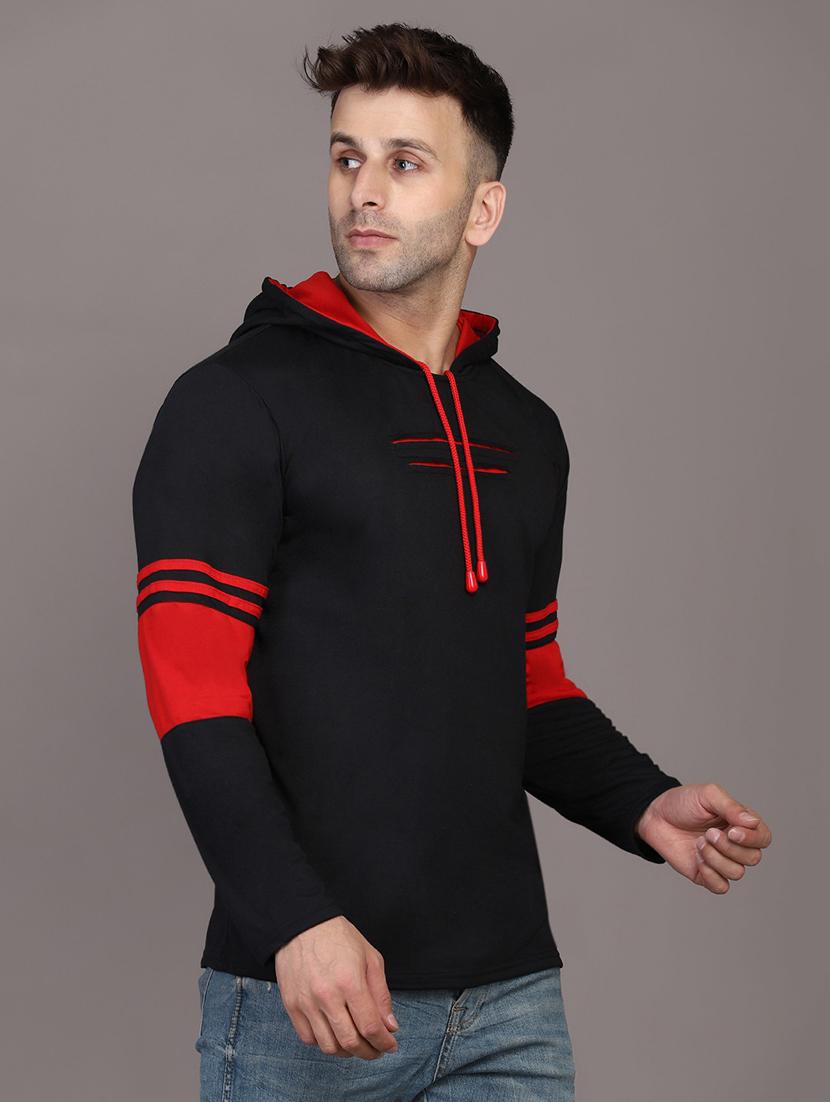 hood neck color block sweatshirt - 20021271 - Standard Image - 1