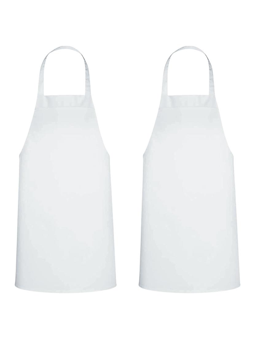 uniformer solid white apron - 20021784 -  Standard Image - 1