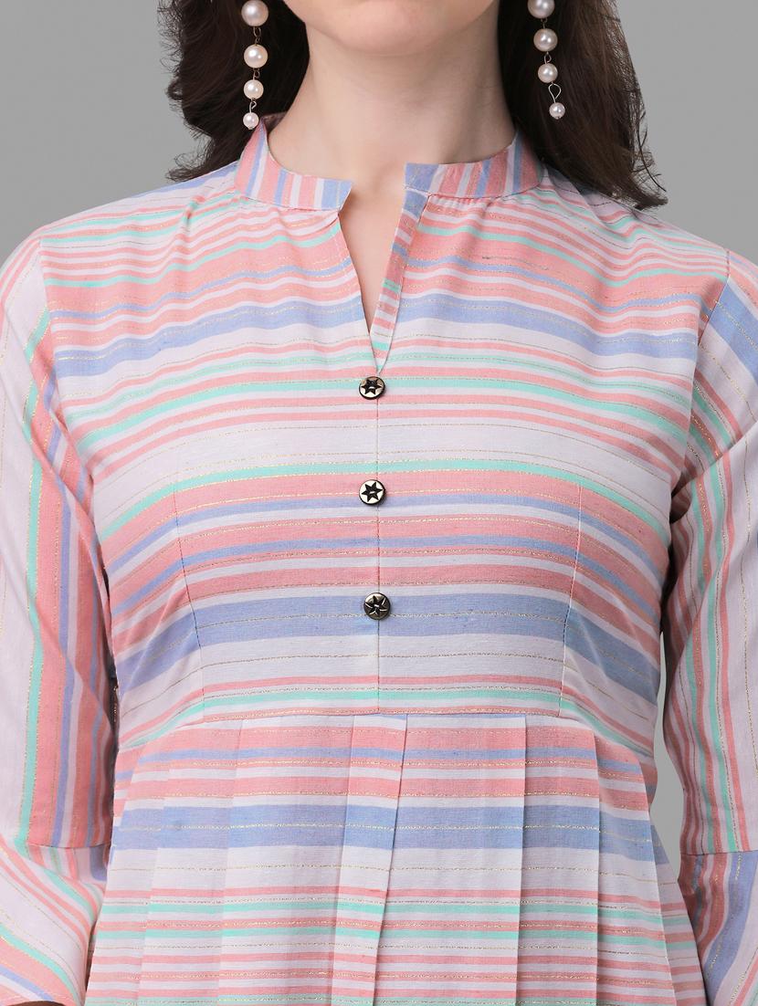 women's striped dress - 20021810 - Standard Image - 4