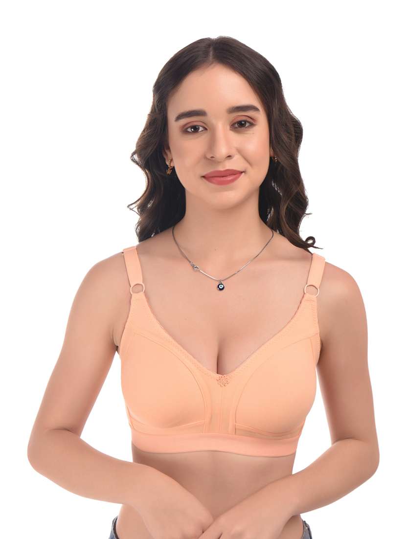 orange hosiery minimizer bra