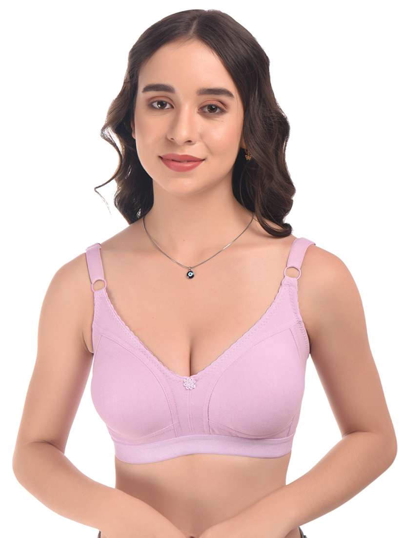purple hosiery minimizer bra