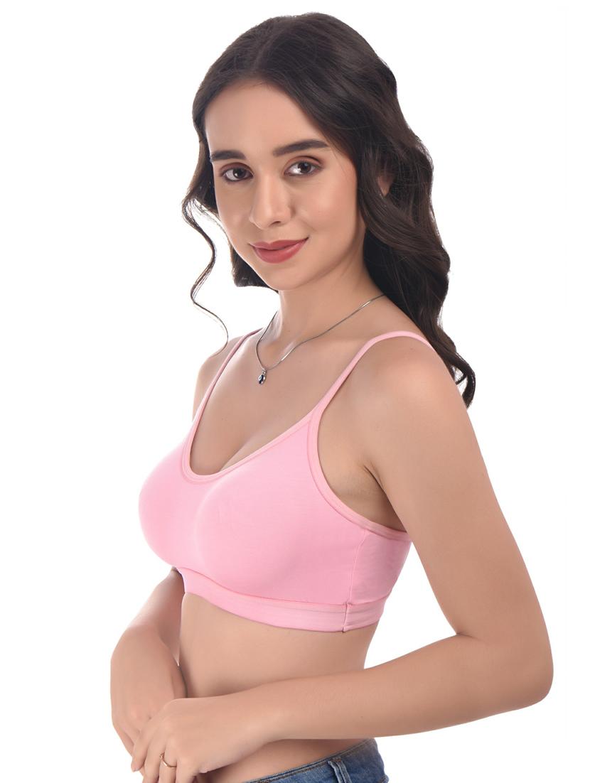 pink hosiery sports bra - 20021878 - Standard Image - 1
