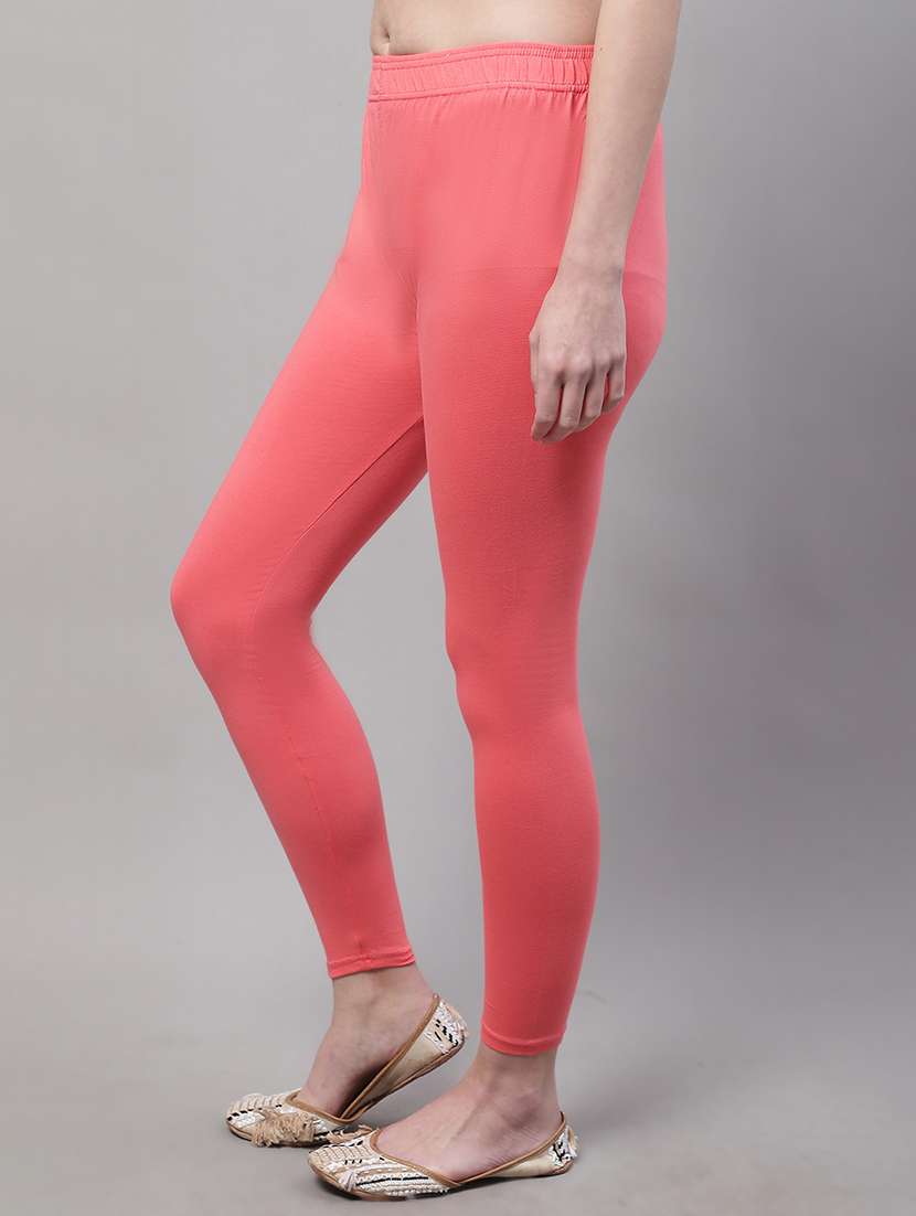 multi colored cotton pack of 2 solid leggings - 20022019 -  Standard Image - 1